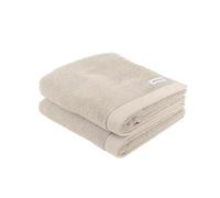 Herding TOM TAILOR Handtuch, Color Bath Towel Sunny Sand, 2er Set, 50x100 cm, 100% Baumwolle/Frottier, mit Aufhänger und Label mit Logo