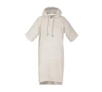 Herding TOM TAILOR Poncho da Surf per Donna e Uomo, S-M, 100% Cotone/Spugna, Poncho da Bagno con Cappuccio, Marsupio e Logo Ricamato, Sabbia (Sunny Sand)