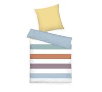 Herding TOM TAILOR Renforcé biancheria da letto, 80x80 cm + 135x200 cm, 100% cotone/Renforcé, con motivo reversibile e cerniera colorata, STRISCE COLORATE Multicolore (Multicolore)
