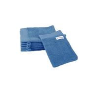 Herding TOM TAILOR Waschhandschuh, Color Bath Towel Cool Blue, 6er Set, 16x21 cm, 100% Baumwolle/Frottier, mit Aufhänger und Label mit Logo