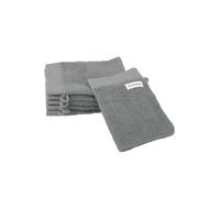 Herding TOM TAILOR Waschhandschuh, Color Bath Towel Moody Grey, 6er Set, 16x21 cm, 100% Baumwolle/Frottier, mit Aufhänger und Label mit Logo