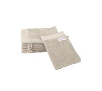 Herding TOM TAILOR Waschhandschuh, Color Bath Towel Sunny Sand, 6er Set, 16x21 cm, 100% Baumwolle/Frottier, mit Aufhänger und Label mit Logo
