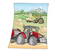 babybest® Coperta in pile Tractor 130 x 160 cm