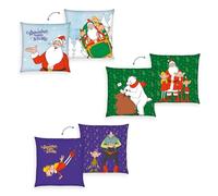 Herding Weihnachtsmann & Co. KG Set di cuscini decorativi, set da 3, 40 x 40 cm, 100% poliestere, multicolore