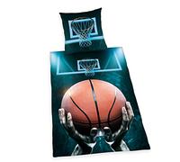 Herding Young Collection Basketball Bettwäsche Set copripiumini e federe, Cotton, Multicolore, 70 x 90 cm, 140 x 200 cm