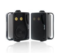 Herdio 3,5 Pollice Altoparlanti da esterno 200Watt Diffusori da Esterno Casse per Esterno Per Esterno,All-Weather Durability, per Patio Marine Boat Garage Indoor (Coppia,Nero)