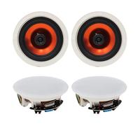 Herdio Altoparlante da soffitto da 8 pollici e 800 watt ad alta potenza - Installazione ad incasso, per un suono cristallino in home cinema, soggiorni, uffici, cucine e terrazze coperte (coppia)