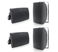 Herdio Altoparlanti Bluetooth da 16,5 cm, 800 W, con cavo, impermeabili, con amplificatore multifunzionale, montaggio a parete, per patio, casa, piscina, terrazza, cortile (2 paia, nero)