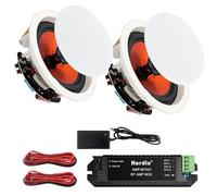 Herdio Altoparlanti da soffitto Bluetooth da 8 pollici Potenza massima 480 Watt Altoparlanti da incasso a 2 vie Ideali per bagno, cucina, soggiorno, ufficio (1 paio)