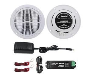Herdio Altoparlanti da soffitto Bluetooth marini impermeabili a 2 vie da 6,5 pollici, potenza massima 120 Watt con montaggio a incasso, perfetti per barche ATV UTV Golf Cart Camper RV