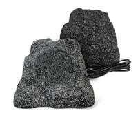 Herdio Outdoor Rock - Altoparlanti Bluetooth cablati IPX7, impermeabili, 200 Watt, in resina, per tutte le condizioni atmosferiche, per terrazza, piscina, cortile, giardino, barbecue (1 paio, nero)