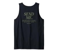 Here Am I Send Me Isaia 6:8 Versetto della Bibbia Cristiana Uomini Donne Canotta