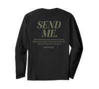 Here Am I Send Me Isaia 6:8 Versetto della Bibbia Cristiana Uomini Donne Maglia a Manica