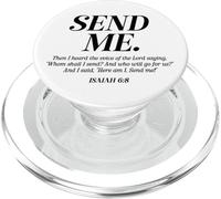 Here Am I Send Me Isaia 6:8 Versetto della Bibbia Cristiana Uomini Donne PopSockets PopGrip per MagSafe