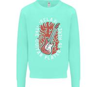 Here Arriva Il Chitarra Player Chitarrista Bambini Felpa Maglione