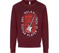 Here Arriva Il Chitarra Player Chitarrista Uomo Felpa Maglione