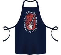 Here Comes The Chitarra Giocatore Chitarrista Cotone Grembiule 100% Biologico