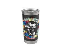 Here Comes the Sun - Bright Day Hope Tropical Summer Flowers Bicchiere termico in acciaio inox doppia parete