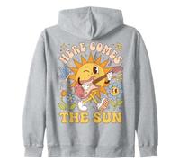 Here Comes The Sun Music Lover Positive Vibes Felpa con Cappuccio