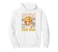Here Comes The Sun Music Lover Positive Vibes Felpa con Cappuccio