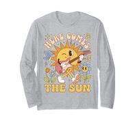 Here Comes The Sun Music Lover Positive Vibes Maglia a Manica