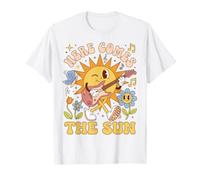 Here Comes The Sun Music Lover Positive Vibes Maglietta