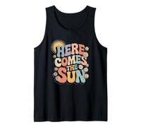Here Comes The Sun Retro Flower Spring Happy Summer Canotta