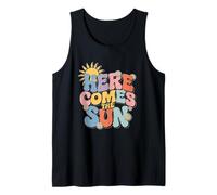 Here Comes The Sun Retro Flower Spring Happy Summer Canotta