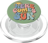Here Comes The Sun Retro Flower Spring Happy Summer PopSockets PopGrip per MagSafe