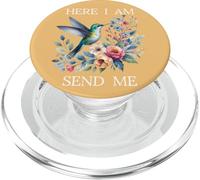 Here I Am Send Me Isaiah 6:8 Bible Christian Mom Hummingbird PopSockets PopGrip per MagSafe