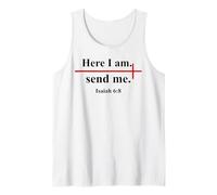 Here I Am Send Me Isaiah 6:8 Bible Verse Christian Cross Canotta