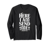 Here I Am Send Me Isaiah 6:8 Christian Bible Verse Lord Maglia a Manica