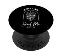 Here I Am Send Me Isaiah 6:8 Christian Bible Verse Lord PopSockets PopGrip Adesivo
