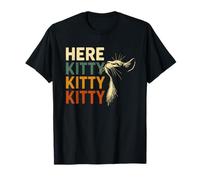 Here-Kitty - Divertente Grafica per Amanti dei Gatti, Mamma e papà Maglietta
