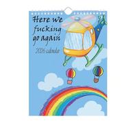 Here We Fucking Go Again 2026 Calendar, Fun Hangable Calendar Planner, Suitable For Office, Home(Color b)