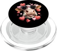 Hereford Cattle Farmer - Occhiali da sole a forma di cuore per San PopSockets PopGrip per MagSafe