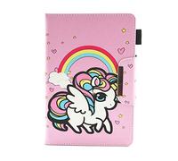 HereMore Cover per Tablet 9-10.1", Custodia Protettiva con Supporto e Tasca per Schede per iPad 2018, Asus Zenpad 10, Lenovo Tab 4 10/TB-X103F/Tab 2 A10-30, Huawei MediaPad T5 10/M5 Lite 10, Unicorno