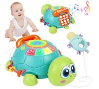 Herenear Gioco per Gattonare Neonato, Giochi Musicali Bambini 1 Anno, Gioco per Gattonare con Musica e Luci, Tummy Time Neonato, Giochi Neonato, Compleanno e di Natale per Neonato