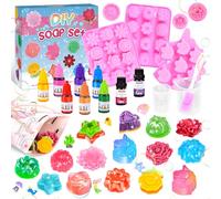 Herenear Kit Sapone Fai Da Te, Fabbrica di Sapone per Bambini, Kit Per Fare Saponette, Kit di Artigianato Creativo, Giocattolo e Regalo per Bambina