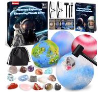Herenear Luna Kit di Scavo Con Fossili Pietre Preziose Minerali - Divertente Ed Educativo Giocattolo per Bambini - Esperimenti Scientifici Età 6+