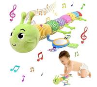 Herenear Musical Caterpillar Peluche Giocattoli, Giocattolo di peluche morbido musicale, Bruco Peluche Grande Cuscino, Infantile Morbido Peluche con Increspature Multisensoriali