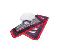 Here's a refined product description based on the title you provided: **1 Set Adjustable Nautical Captain Hat with Scarf â Charming Sailor