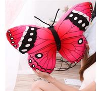 Herfair Bellissimo cuscino a forma di farfalla, realistico, con farfalla, morbido, regalo per bambini, adulti (rosa, 40 x 30 cm)