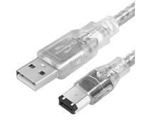 Herfair Cavo FireWire IEEE 1394, da USB a 6 pin maschio a maschio, adattatore dati, convertitore iLink FireWire 400 DV per laptop e videocamera, cavo DV a computer, 1,8