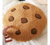 Herfair Cuscino a Forma di Biscotto Divertente, in Morbido Peluche, Rotondo, per Decorazione del Pavimento, Divano, Sofà, Camera da Letto, Regalo