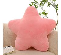 Herfair Cuscino a forma di stella per bambini, morbido e soffice, cuscino decorativo a forma di stella per divano, cuscino in peluche per camera dei bambini e camera da letto, decorazione (rosa, 30 cm
