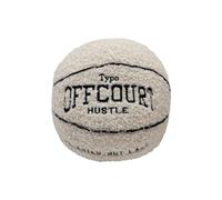 Herfair Cuscino da basket 3D Offcourt, 25 cm, morbido cuscino da basket, decorazione per camera da basket, regalo per ragazzi e ragazze (bianco)