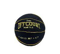 Herfair Cuscino da basket 3D Offcourt, 25 cm, morbido cuscino da basket, decorazione per camera da basket, regalo per ragazzi e ragazze (nero)