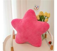 Herfair - Cuscino per bambini a forma di stella, morbido e soffice, cuscino decorativo a forma di stella per divano, cuscino in peluche per la decorazione della camera dei bambini (Rosa Rosso, 30 cm)