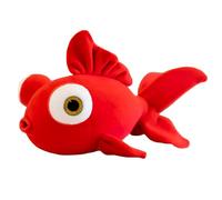 Herfair Peluche a forma di pesce rosso (rosso, 35 cm)